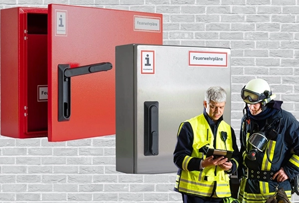 Wandschränke für Feuerwehrpläne